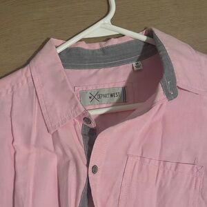 Express Pink and Gray Short Sleeve Shirt